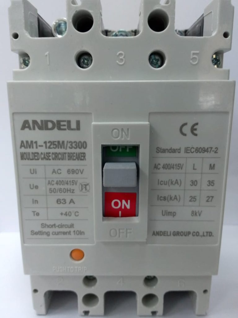 BREAKER INDUSTRIAL 3P 63A SERIE AM1 ANDELI Hyper Eléctricos